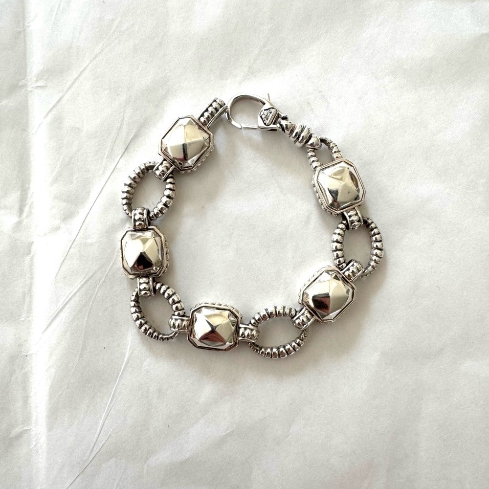 LAGOS Sterling Silver Rocks Station Link Bracelet